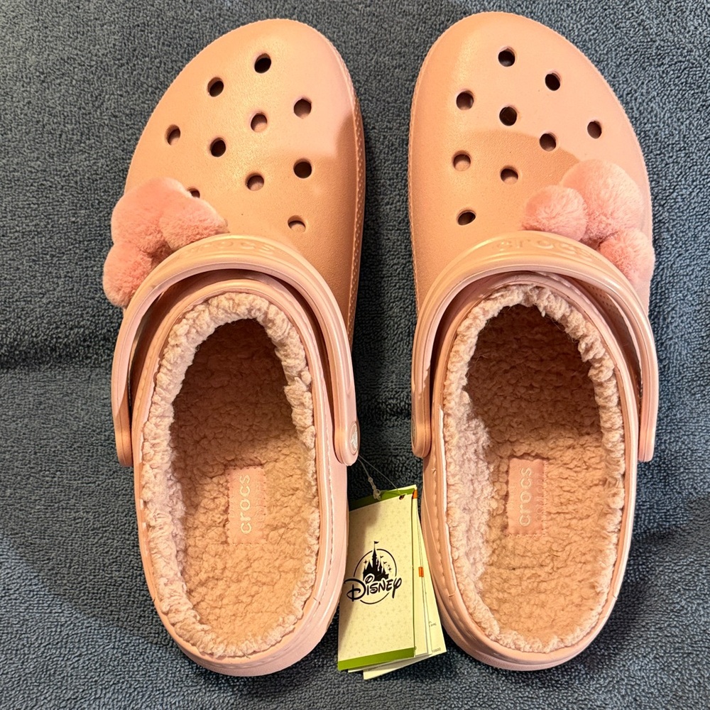 Disney Crocs with Fuzzy Lining